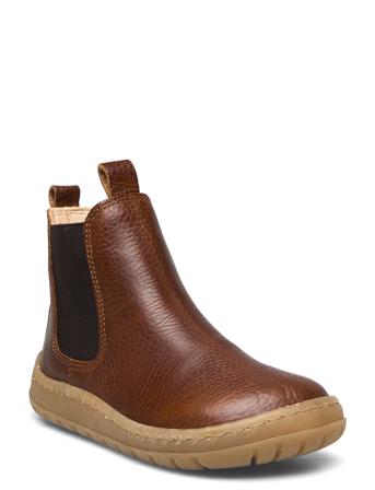 Booties - Flat - With Elastic Brown ANGULUS
