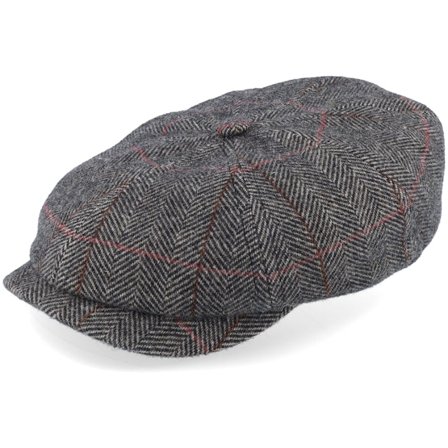 Stetson - Grey flatcap Czapka Z Daszkiem - Hatteras Wool Grey Flat Cap @ Hatstore