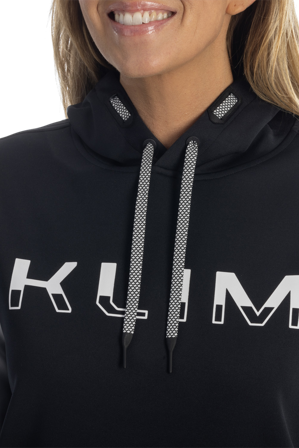 Motorradhoodie Klim Petrol Damen Schwarz/Weiß XL