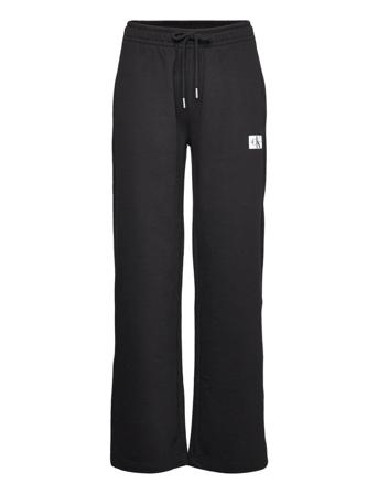 Badge Wide Leg Jog Pants Collegehousut Olohousut Musta Calvin Klein Jeans