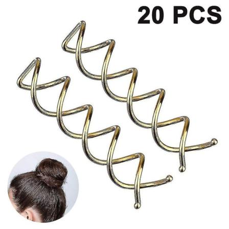 20 stk spiral hårnåler, vridd hårspenner for hårstyling Spiralformet - Perfet