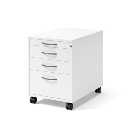 LANAB DESIGN Skrivbordshurts 4 lådor vitlaminat - Lyreco - Kontorsmöbler och inredning - Bord och hurtsar - Hurtsar