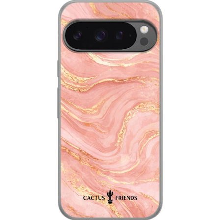 Kompatibelt Mobildeksel til Google Google Pixel 9 Pro XL Cactus and Friends – RoseGoldFlow