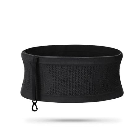 Justerbart löparbälte, löpande midjepaket för kvinnor för män med stor kapacitet, löpande midjepaket Black S
