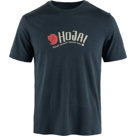 Fjällräven Herr's Hoja Wool T-shirt in Dark Navy | Size: 2XL, Ull/Polyester