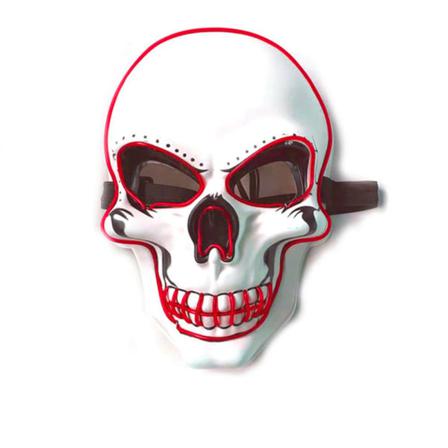 Halloween Led Döskalle Mask Skräck Ghost Head Röd