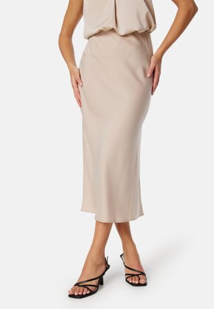 BUBBLEROOM Midi Satin Skirt Klær
