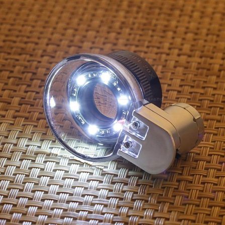 20x optisk glassforstørrelsesglass med 6 LED-lys smykkeforstørrelsesspeil