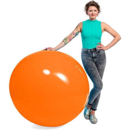 10 jätte orange ballonger 100 cm | Blås upp med luft, helium eller fyll{HH}