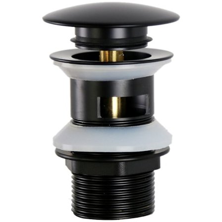 Yleismallinen G1 1/4" Messinkinen Ponnahdusventtiili Lavuaarin Viemäri Ylivuotoaukolla Varustettuihin Lavuaareihin, Click-Clack Järjestelmä, 