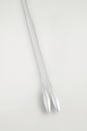 COS Women's Collar Estilo Corbata in Plateado