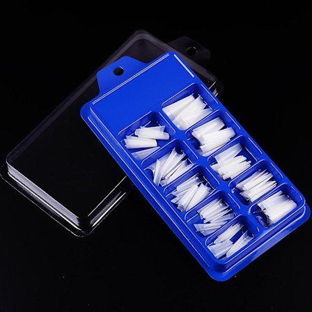 100 stk./æske Falske Negle Cowboy Stil Flad Spids Ballerina Manicure Diy Salon Kunstige Negle (gennemsigtig)