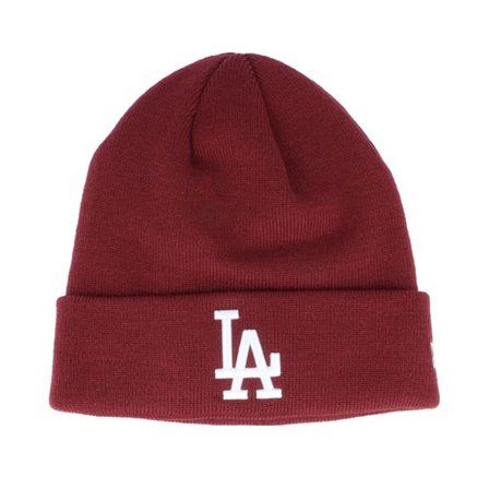 New Era - MLB Röd cuff Beanie - Los Angeles Dodgers Womens Pop Base Beanie Cardinal Cuff @ Hatstore