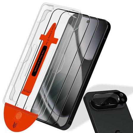 2-PACK Google Pixel 10 Pro XL Näytönsuoja & 1-PACK linssinsuoja - Karkaistu Lasi | [Automaattinen Asennus] - Kuplaton