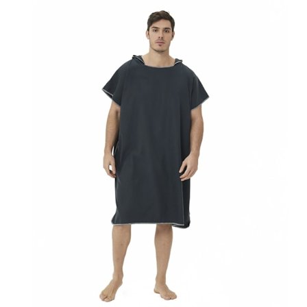 Svart Surf Poncho för Kvinnor och Män – Badponcho, Strandponcho –