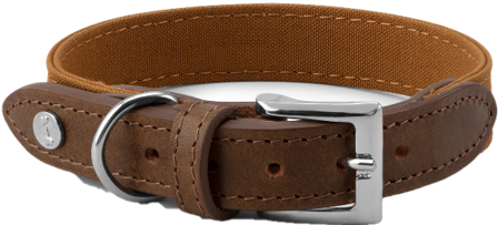 Denjo Dogs Signature Hundhalsband Brown/Mustard M-L