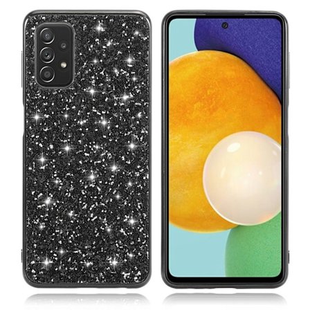 Glitter Samsung Galaxy A32 5G Etui - Sort