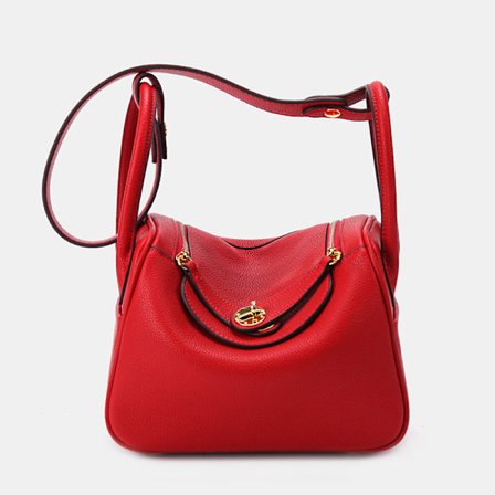 Lindy Red Mini Ku skinnveske 19cm Stilig Pendler Must-Have