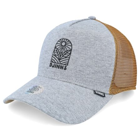 Djinns - Grijs trucker Cap - Hft Cap Leaf Sun Grey A-Frame Trucker @ Hatstore