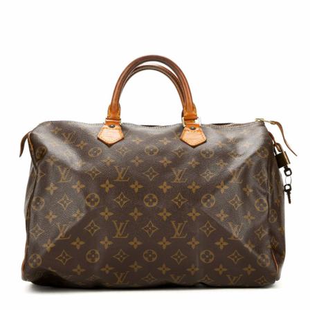 Louis Vuitton Vintage Pre-owned Speedy 35 Monogram Håndtaske Brun, Dame Vintage Tasker, Størrelse: ONE Size
