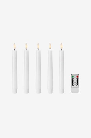 Markslöjd - Stearinlys Wax 5stk 20cm - Hvit - Lys - Fra Homeroom
