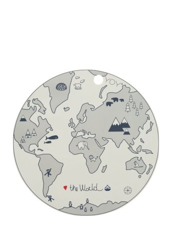 OYOY Living Design Placemat World - Grey - Ø39X0.2CM