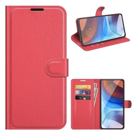 Classic Motorola Moto E7 Power fodral - Röd Röd