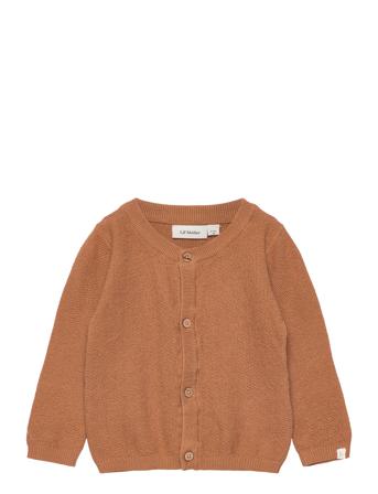 Nbmdija Ls Knit Card Lil Strikkegenser Cardigan Brun Lil'Atelier*Betinget Tilbud