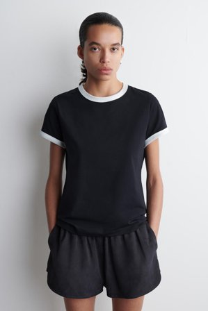 COS Frauen Ringer-T-Shirt in Blau