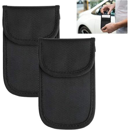 Anti-RFID Signal Faraday Pose Bag, Faraday Pose Bag Signal Blokering Faraday Poser Anti-RFID Beskyttelse til Nøgle Fjernbetjening til Bilnøgler P
