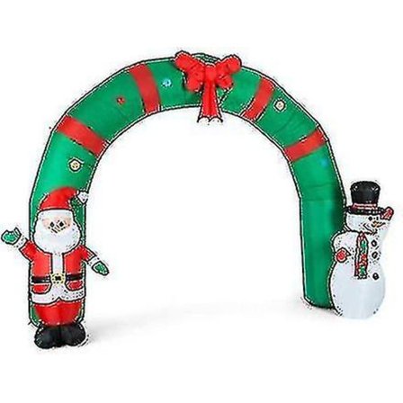Selvoppblåsbar juledekorasjon, LED-belysning, buet dør, IP44 vanntett mot snø og sprut