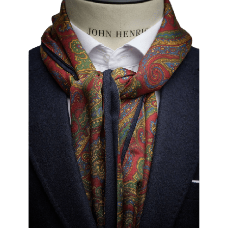 John Henric Wool & Silk Scarf Halsdukar scarves Herr Röd ONESIZE