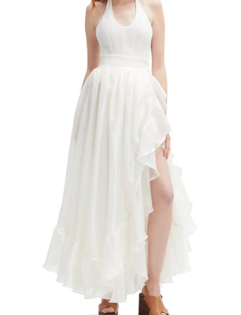 Bardot Mirella Wrap Maxi Skirt - White - 42