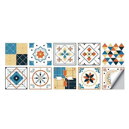 DWW-15*15CM Eurooppalainen tyyli kova kukka laatta laatta tarra olohuone keittiö vedenpitävä ja kulutusta kestävä seinätarra kristallipaksennuspaperi