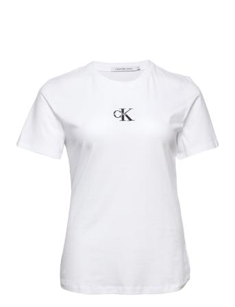 Plus Monogram Slim Fit Tee T-shirts & Tops Short-sleeved Valkoinen Calvin Klein Jeans