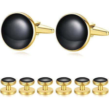 Kalvosinnapit - Karhu ja Studs Honey, Hopea sävy, Musta Onyx, Sarja