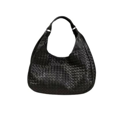 Bottega Veneta Vintage, Pre-owned Leather shoulder-bags Zwart, Dames, Maat:ONE Size