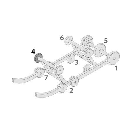 Sno-X Boggiehjul pos. 4 - Yamaha VX 600 V-Max SX 1997-1999