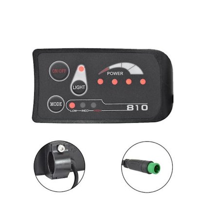 5-pin S810 elektrisk cykelmåler LED-display Ip65 36v Uart til elektrisk cykel E-Bike-måler (36v)- Perfet