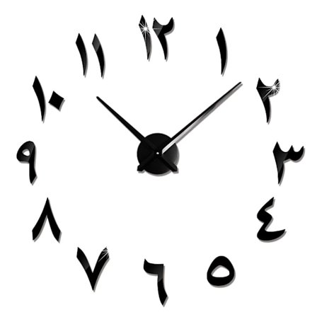 Ylisuuri luova seinäkello DIY peiliseinäkello peiliseinä C