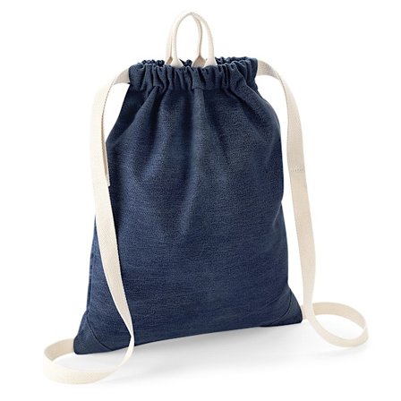 Bagbase Denim Gymsac One Size Denim Blue