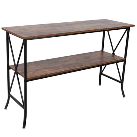 2-lags konsolbord side sofabord hjørnebord sengebord læse kaffebord med opbevaringshylde