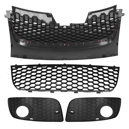 Bil Front Svart Støtfanger Panser Nedre Grill Tåkelys Griller for Golf GTI MK5 2006-2009