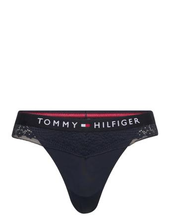 Lace Thong Stringtrosa Underkläder Navy Tommy Hilfiger