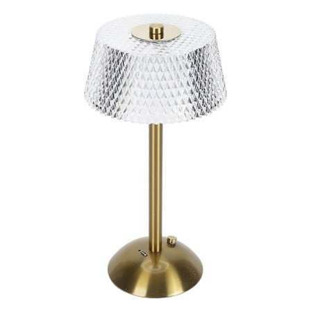 Dæmpbar Krystal Bordlampe 3 Farveskiftende Touch Kontrol LED Genopladelig Skrivebordslampe til Soveværelse Stue Badeværelse