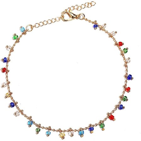 Boho Blå Skildpaddeankler til Kvinder Piger Bøhmiske Flerlags Perler Håndlavede Strand Ankelarmbånd Sæt Boho Fodsmykker