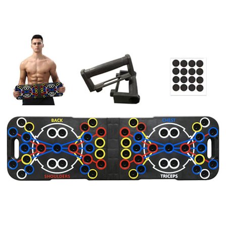 Push Up Board, Hjemmetreningsutstyr Bærbar Multifunksjonell Sammenleggbar 54 i 1 Push Up Bar Gulv Push Up Håndtak, Styrketreningsutstyr for Meg