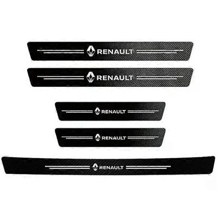 Passende Passende til Renault Fluence Captur Megane Clio Kadjar Talisman Arkana RS bil dørtrinsplade beskyttelse kulfiber klistermærke