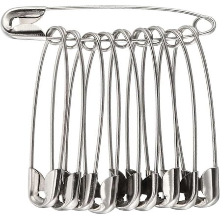 30-pack extra stora 3" säkerhetsnålar