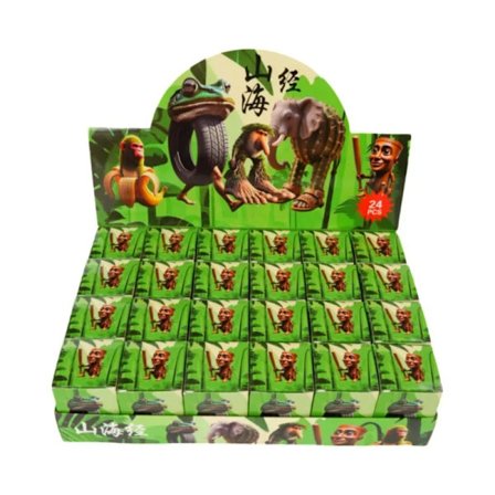 Italialainen 24 kpl Brainrot Blind Box -lelut Tungtungtung Sahur Tralarero Tralala Bombardinocrocodilo -hahmot Avaimenperä Syntymäpäivälahjat (D)